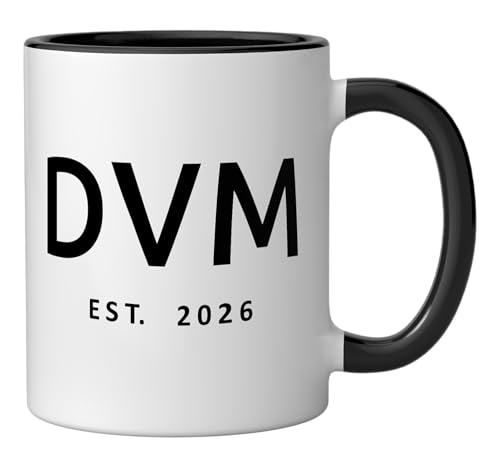 Taza cerámica DVM Est. 2026 veterinario 11 oz miniatura 2