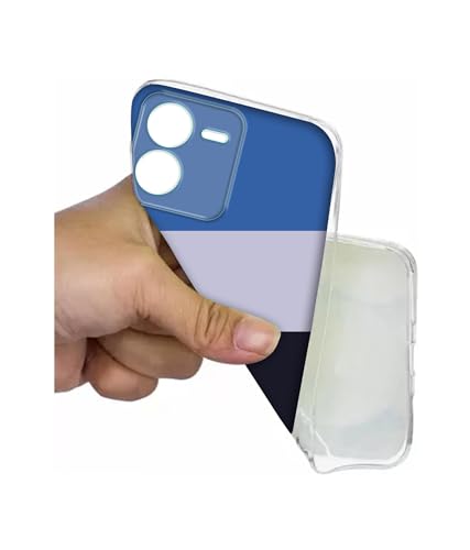 Image of Three Color Stripes Printed Silicon Soft TPU Back Case Cover for iQOO Z9 5G, Multicolor