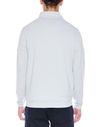 Peter Millar Men's British Grey Perth Stretch Loop Terry 1/4 Zip Sweater - Large2
