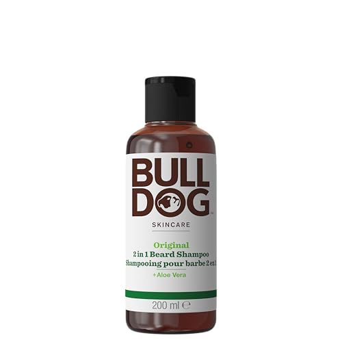 Bulldog Skincare Original Shampooing et revitalisant pour la barbe, Soin pour hommes, Revitalisant pour une barbe plus douce et plus souple, 200 ml