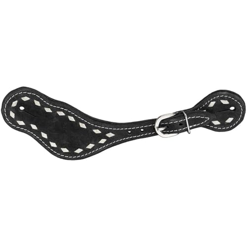 Buckstitch Suede Spur Strap Black