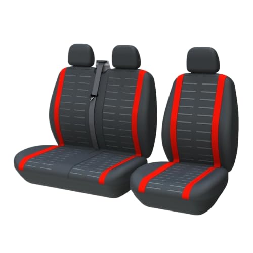 Housses de siège auto 2+1 rouge pour van et camion : voyagez avec style et confort