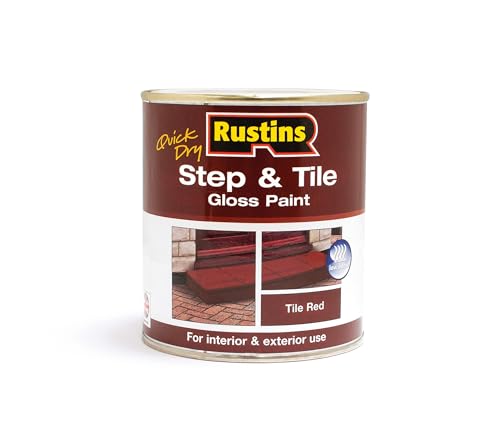 RUSTINS Quick Dry Step and Tile Paint, Red, 500 ml