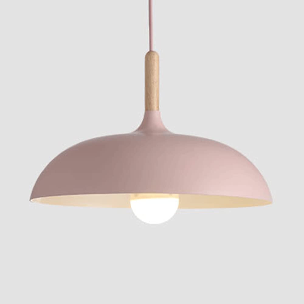 Suspension boho chic pour table à manger luminaire élégant de restaurant couleur rose 40cm
