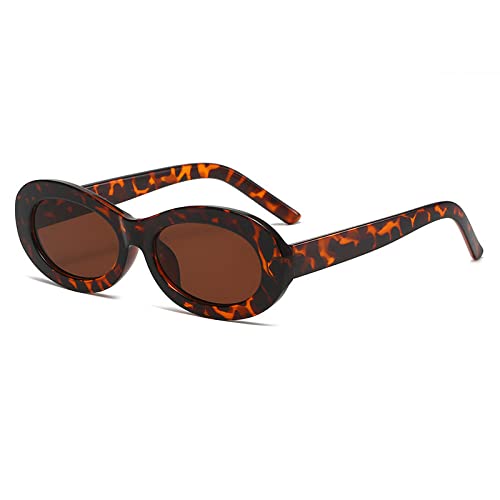 Lunettes de soleil ovales rétro vintage pour hommes et femmes cadre blanc