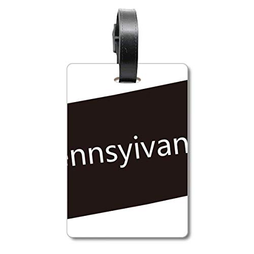 Étiquette de valise Pennsylvanie avec motif carte USA pour bagage