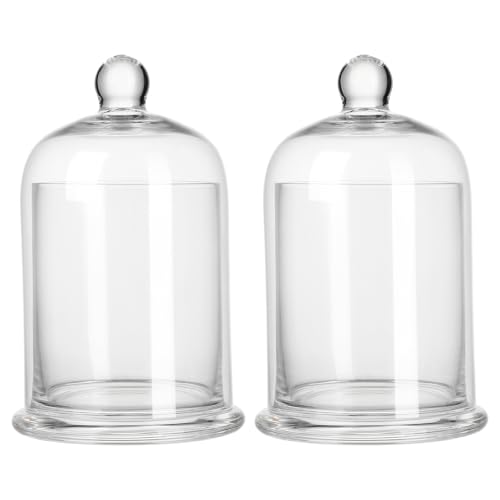 Porte-bougies en verre soufflé main lot de 2 élégant pour centre de table