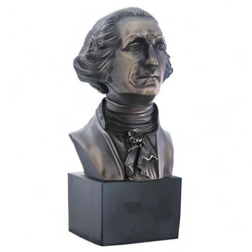 Busto Estatua George Washington Acabado Bronce miniatura 2