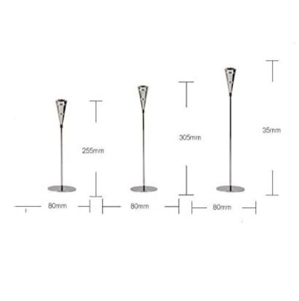 Kerzenständer, 3-teiliges Set, Metall-Kerzenhalter im europäischen Stil, Ständer, modischer Kerzenhalter für Hochzeitsfeiern (A)
