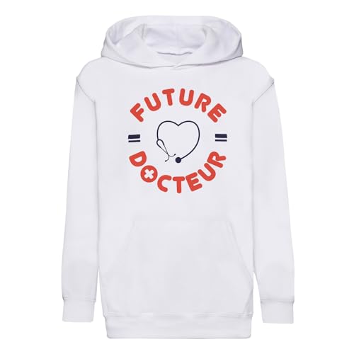 Sweat à capuche enfant future docteur vêtement métier santé pour garçon et fille