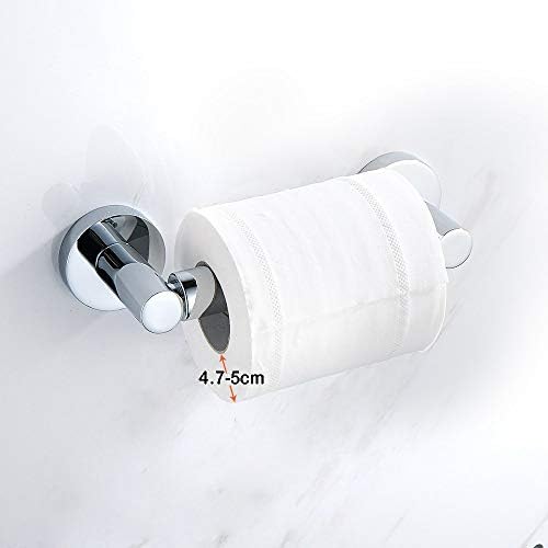 Librao Round Toilet Roll Paper Holder Stainless Steel Wall Mounted Chrome Toilet Tissue Holder Bathroom Storage Traditional Pivot Towel Dispenser