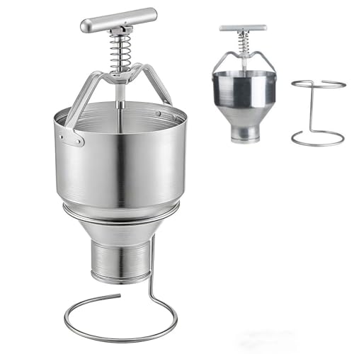 Dispensador manual para hacer donas, prensa de grosor ajustable de 3 L con soporte, extrusora de donas para el hogar, panadería y cocina
