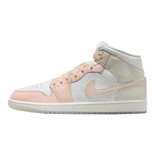 Air Jordan 1 Mid SE Men's Shoes (HJ6654-100, White/Sea Glass/Glacier Blue/Guava Ice)