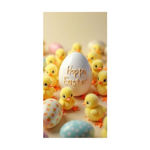 [Cortina de puerta con estampado de huevos de Pascua] Elegante y llena de vida y adecuada para su uso en diferentes escenarios. ¡Date prisa y trae un ambiente primaveral a tu hogar! (B, 200 x 90 cm)