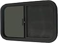 LOYALHEARTDY RV Window Tempered Tinted Glass Trailer Windows Camper Window, Horizontal Slid Round Corners RV Window Replacement With Trim Kit,15"W X 24"H X 1-1/2" Wall Thickness