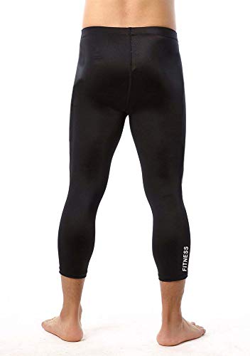 Image of Rider 3 /4 Capri Length Compression Tights Fitness & Other Outdoor Inner Wear Multi Sports Cycling, Cricket, Football, Badminton, Gym
