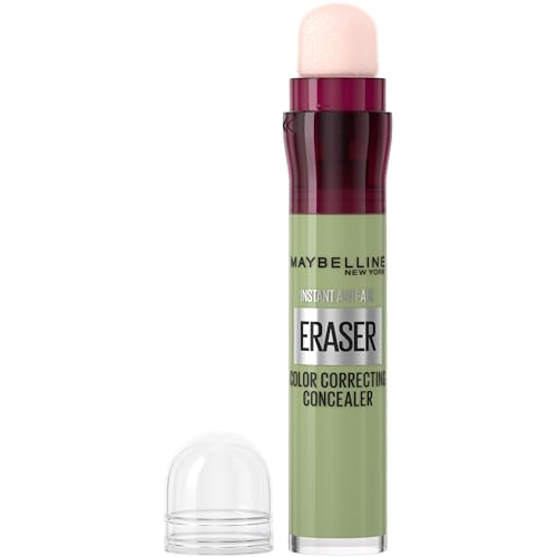Maybelline New York, Corrector Borrador de Ojeras, Bolsas e Imperfecciones, Tono: Verde