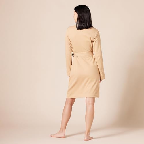 Image of Amazon Essentials Women's Lightweight Cotton Waffle Mid-Length Bathrobe (Available in Plus Size)
