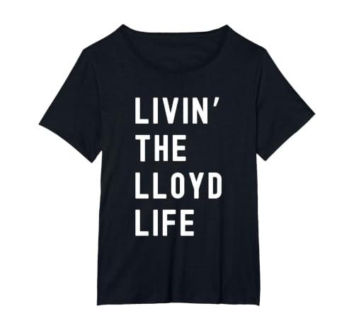 Lloyd Living The Lloyd Life Name T-Shirt, Women's Plus, Black, 6X