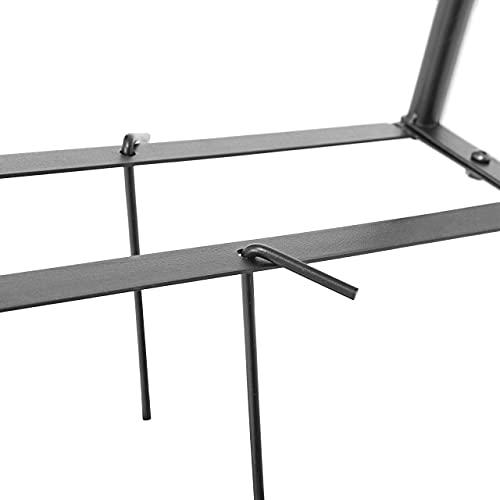 Relaxdays Rosenbogen mit Spitze HBT 242 x 138 x 35,5 cm Torbogen aus massivem Metall als Rankhilfe für Kletterrosen und Clematis Rosenspalier mit Pike und 4 Erdnägeln als stabiles Rankgitter, schwarz