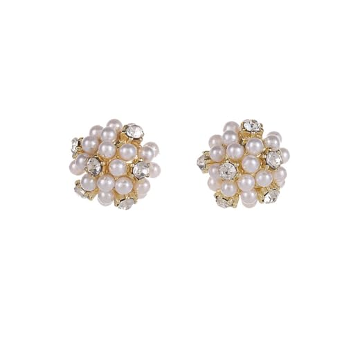 Boucles d'oreilles baroques fleurs argent S925 et strass éclatants