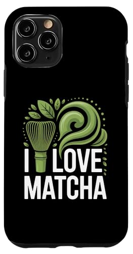 抹茶泡立て器柄茶葉が大好き スマホケース iPhone 11 Pro 用