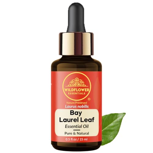 Image of Bay Laurel Leaf Essential Oil (Laurus nobilis) 100% Natural Pure Steam Distilled For Face, Skin, Hair, Body, DIY Candle Making | with Glass Dropper 0.50 Fl Oz (15ml)