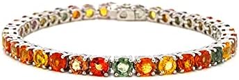 Multi Sapphire Bracelet For Women/Girls in .925 Sterling Silver Birthstone Bracelets, Gift For Mom/Girlfriend/, Birthday Gifts