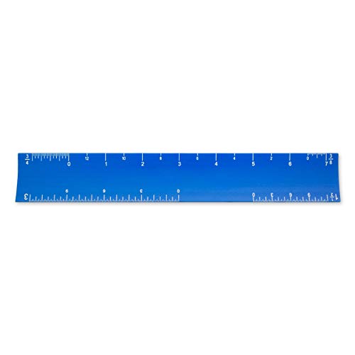 Image of Alumicolor 6-inch Aluminum Architect Hollow Scale for School, Office, Art and Drafting, 6IN, Blue
