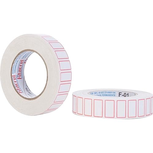 Etiqueta Para Preço, Fitacrel, F-01, 20x12mm, Rolo com 1666 Etiquetas
