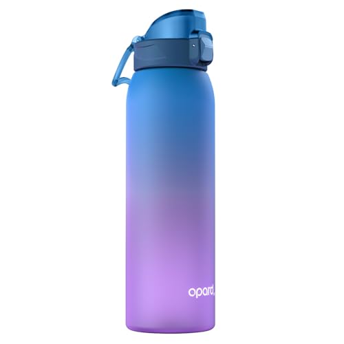 Image of Opard Zip 32oz Plastic Water Bottle Dishwasher Safe, Leakproof Flip-Top Lid, BPA Free Tritan, Wide Mouth Reusable Sports Water Bottle for Gym Hiking Commuting Outdoor Travel and School