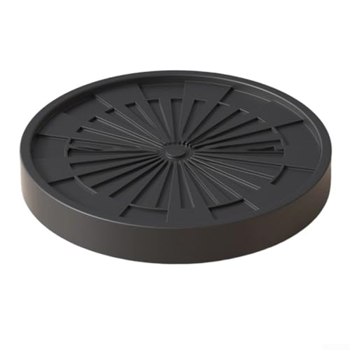 Lot de 2 bacs à plantes robustes avec roulettes pour faciliter la mobilité et le drainage - Matériau ABS blanc - Pour intérieur ou extérieur - Noir