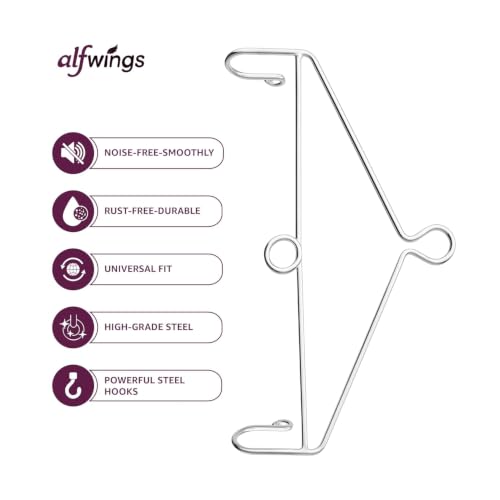 Image of Combo Set Baby Cradle Spring and Hanger | Up to 20 Kg | for Swing Jhula Straight Hanging Spring for, Thottil Hook Jhoola Palna (Silver, Center Hole)