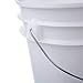 Consolidated Plastics 3.5 Gallon Natural Food Grade Buckets + 6 Gamma Seal Lids, BPA Free Container Storage, Durable HDPE Pails, Made in USA (6 Pack)