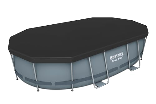 Bestway PVC-Abdeckplane 427 x 250 cm, schwarz, oval