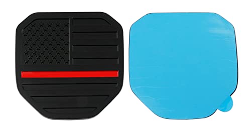 Image of CONGCONG Tailgate Emblem Badge for Dodge Ram 1500 /2500 /3500 (2019-2023, American Flag - Red Line)