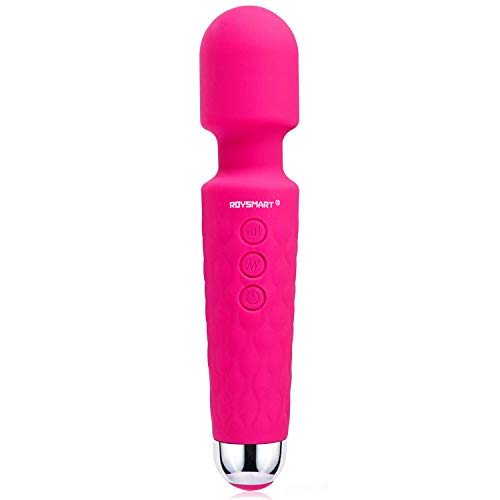 Roysmart Upgraded Personal Wand Massager, Premium with 20x Multi-Speed Vibrations - Cordless Powerful