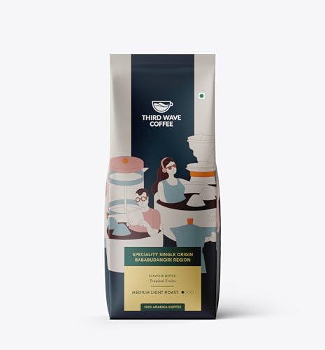 Image of THIRD WAVE COFFEE Coarse Grind Arabica, Medium Light Roast, Single Origin Bababudangiri Coffee for Channi Filter Brew, 250g