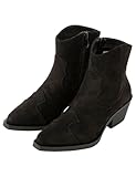 Springfield Black Cowboy Boot, Bota Mujer, Negro, 36 EU