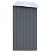 vidaXL Casetilla para Leña Acero Galvanizado Gris 330x84x152 Caseta Cobertizo