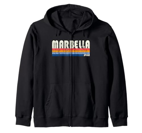 Rétro Vintage 70s 80s Style Marbella, Espagne Sweat à Capuche