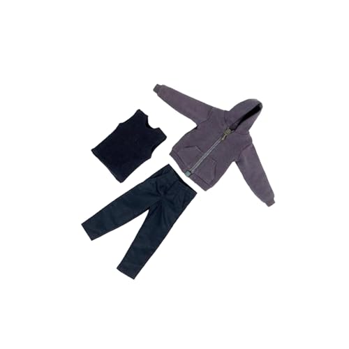 LIXSAZSE Sudadera con capucha, chaleco y pantalones esenciales a escala 1/12 para muñecos masculinos de 6 pulgadas, accesorios de ropa para figuras acción disponibles para comprar. Ropa para figuras