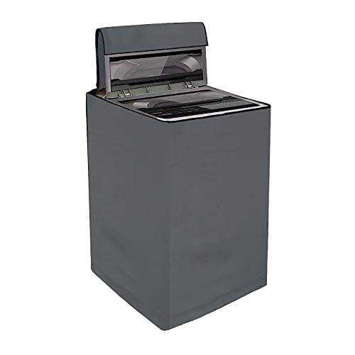 Yellow Weaves Waterproof & Dust-Proof Top Loading Fully Automatic Washing Machine Cover (Dimensions- 56x56x86 cm, Grey)