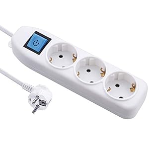 Electraline 59660 Mehrfachsteckdose 3-Fach Weiß