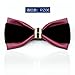 Men's Handmade Faux Leather Bow Tie With Gemstone Accent Formal High-End Nightclub Fashion Accessory