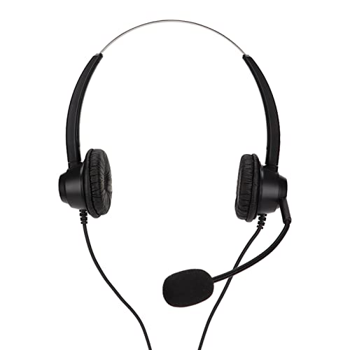 Auriculares de teléfono con enchufe doble de 3.5 mm cable PC negro 4