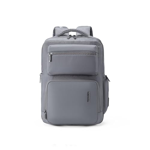 Image of American Tourister Zork Pro | 19 Ltrs | 2 Compartments | Ergonomic Padded Back Panel & Shoulder Straps | Executive Backpack | 1 Year International Warranty | Charcoal