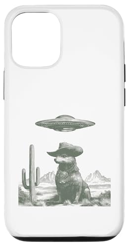 Cowboy Fox UFO Sighting Desert Western SF �A�[�g �X�}�z�P�[�X iPhone 12/12 Pro �p