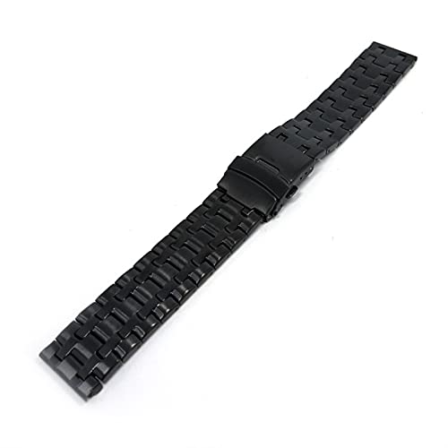 Bracelet en acier inoxydable 20 mm 22 mm solide avec extrémité incurvée pour montre - 3