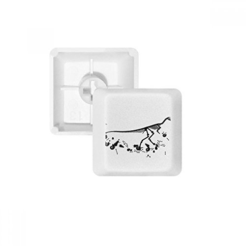 Clavier mécanique keycaps PBT oem blanc sans marquage motif dinosaure